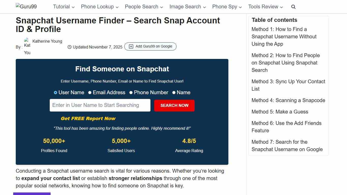 Snapchat Username Finder – Search Snap Account ID & Profile